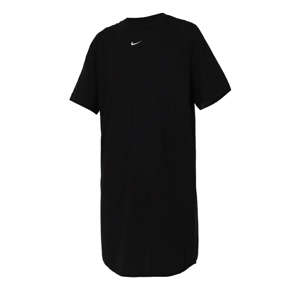 (Women) Nike Sportswear Essential Black Logo Loose-Fit T-Shirt Dress DV7883-010