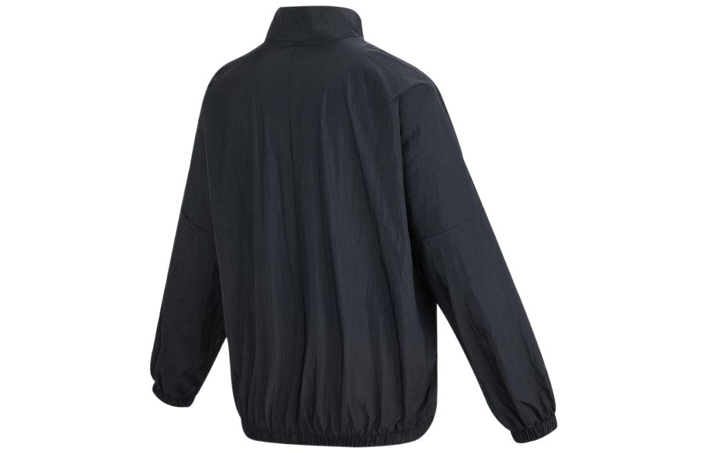 Lookbook (Women) Nike Sportswear Essential Logo Crinkle Woven Loose Fit Jacket Black DM6182-010