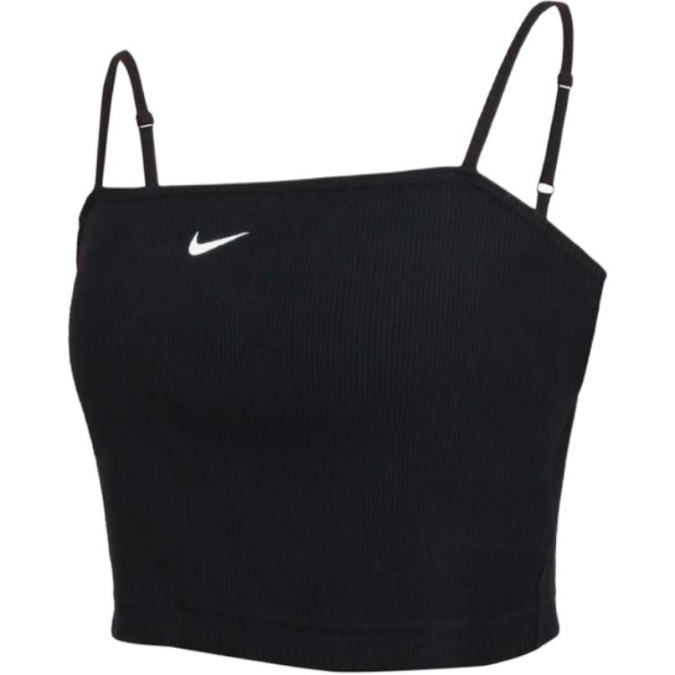 (Women) Nike Sportswear Essentials Cropped Slim Tank Top Black DM6738-010
