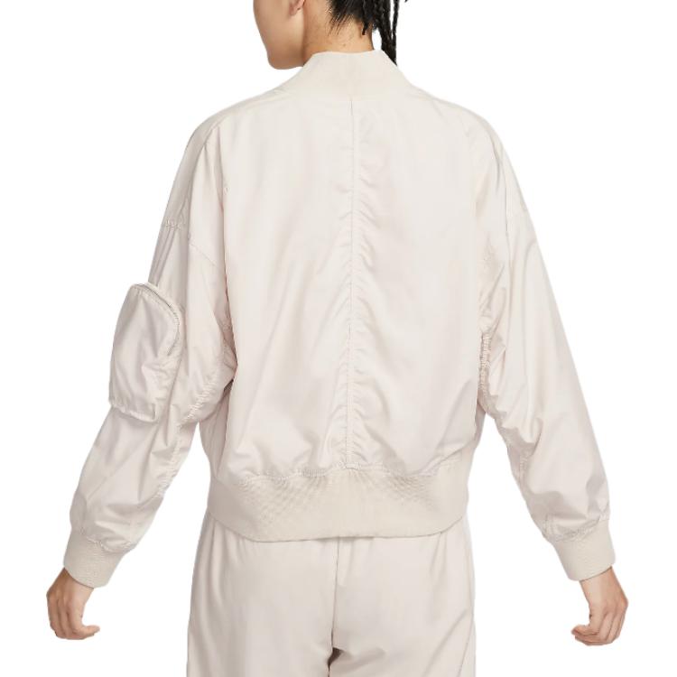 (Women) Nike Sportswear Essentials Jacket Minimal Logo Embroidery Light Redwood Brown FN2840-104 圖 3