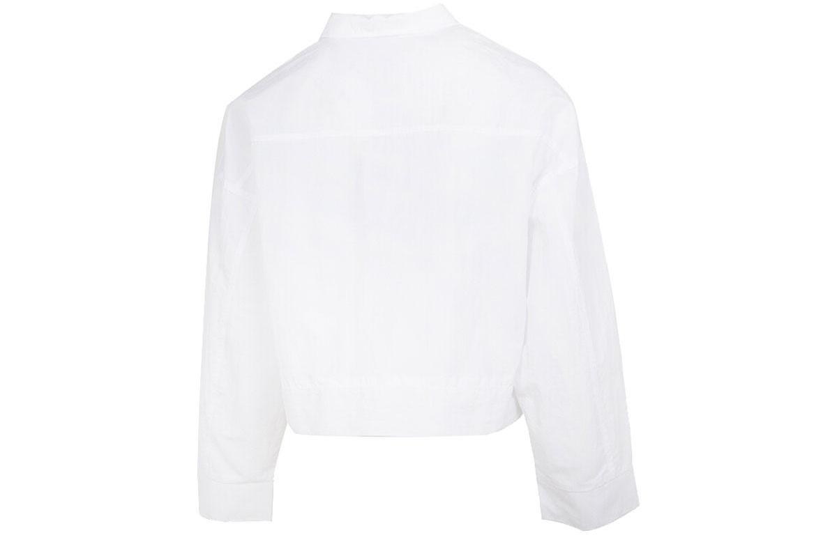 (Women) Nike Sportswear Essentials SS22 White Solid Woven Long Sleeve Jacket DM6244-100 圖 3