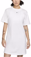 (Women) Nike Sportswear Essentials White Loose Fit Comfortable Crewneck Dress DV7883-100 (Women) Nike Sportswear Essentials White Loose Fit Comfortable Crewneck Dress DV7883-100