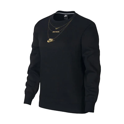 (Women) Nike Sportswear Fleece Pullover Crewneck Sweatshirt Black CI9993-010