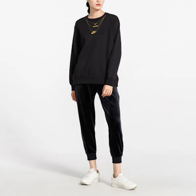 (Women) Nike Sportswear Fleece Pullover Crewneck Sweatshirt Black CI9993-010 Cheap (Women) Nike Sportswear Fleece Pullover Crewneck Sweatshirt Black CI9993-010