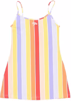(Women) Nike Sportswear Floral Logo Print Striped Sleeveless Dress Multicolor CJ2505-631 (Women) Nike Sportswear Floral Logo Print Striped Sleeveless Dress Multicolor CJ2505-631
