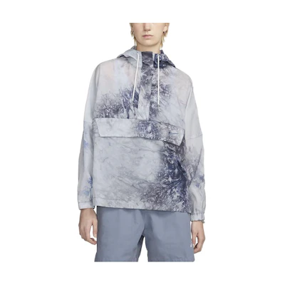 (Women) Nike Sportswear Grey Water-Resistant Wave-Print Jacket DV7937-015