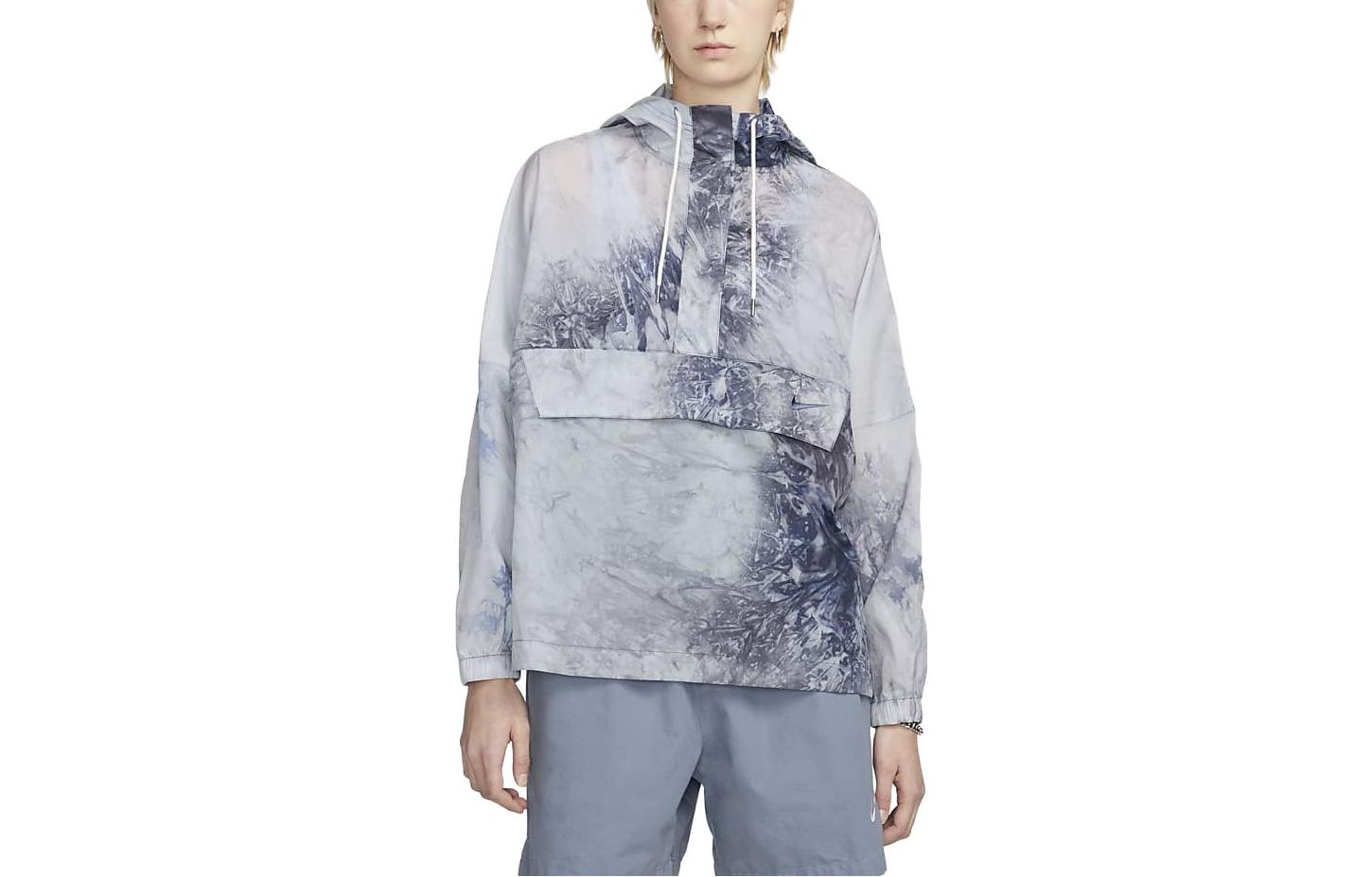 Order (W) Nike Sportswear 灰色防水波紋印花外套 DV7937-015