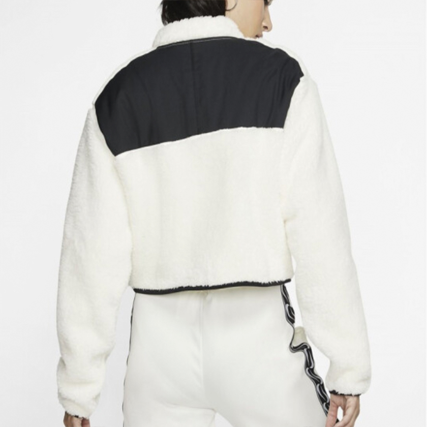 (Women) Nike Sportswear Half-Zip Knit Cropped Jacket White CJ6283-110 圖 5
