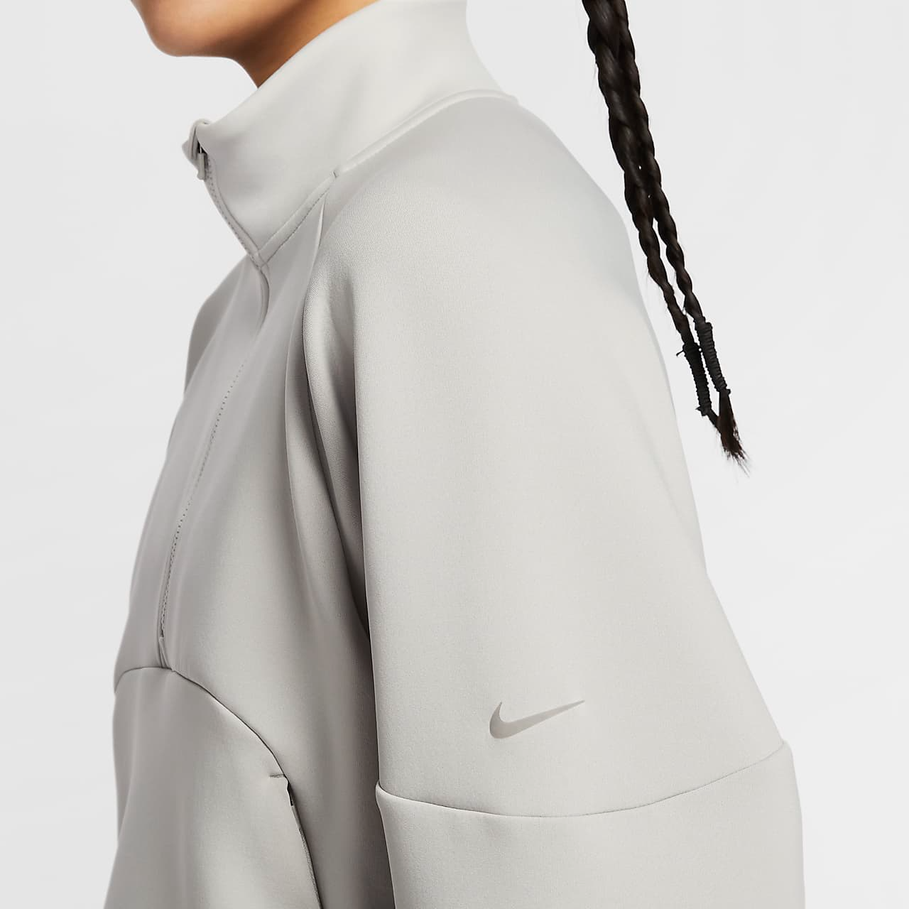 Details for (W) Nike 運動休閒半拉鏈長袖套頭衫灰色 FB5231-014