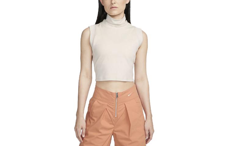 (Women) Nike Sportswear Logo Cropped Vest Women Light Oregon Brown FB8343-104