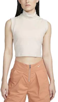 (Women) Nike Sportswear Logo Cropped Vest Women Light Oregon Brown FB8343-104 (Women) Nike Sportswear Logo Cropped Vest Women Light Oregon Brown FB8343-104