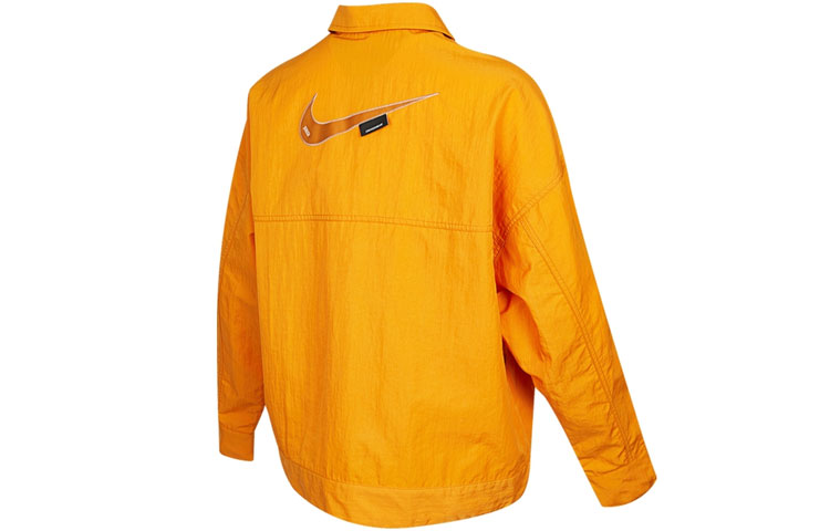 (Women) Nike Sportswear Loose-Fit Woven Jacket Yellow with Back Swoosh Logo DM6204-738 圖 3