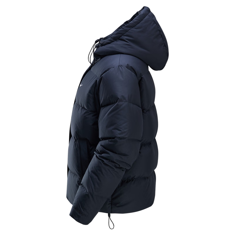 Shop (W) Nike Sportswear MetroTherma-FIT Jaket Hitam Hooded Down Puffer. FZ5929-010