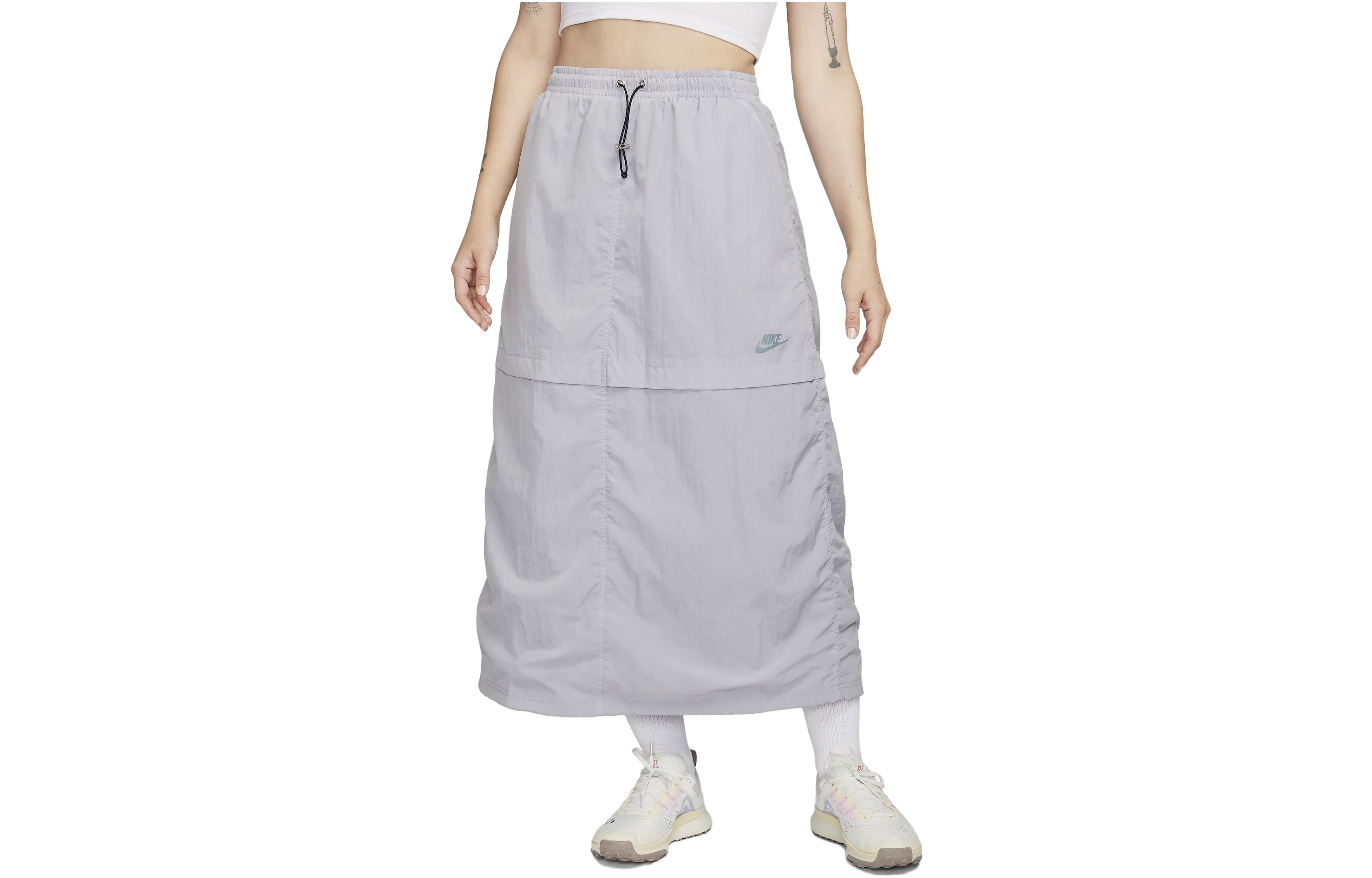 (Women) Nike Sportswear Mid-Length Skirt with Letter Logo Print in Light Purple. FQ1449-022