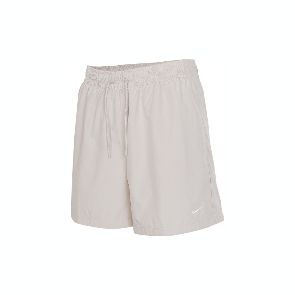 (Women) Nike Sportswear Mid-Rise Beige Casual Shorts with Drawstring Fit. FV7558-104