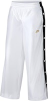 (Women) Nike Sportswear Mid-Rise Snap Wide-Leg Knit Pants White CI9973-100 (Women) Nike Sportswear Mid-Rise Snap Wide-Leg Knit Pants White CI9973-100