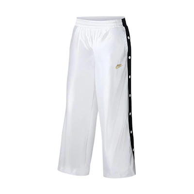 (Women) Nike Sportswear Mid-Rise Snap Wide-Leg Knit Pants White CI9973-100