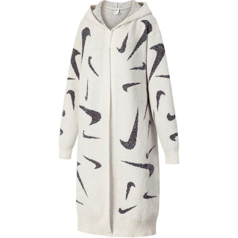 (Women) Nike Sportswear Phoenix Cozy Bouclé  Long Knit Hoodie Light Redwood Brown FD4283-104