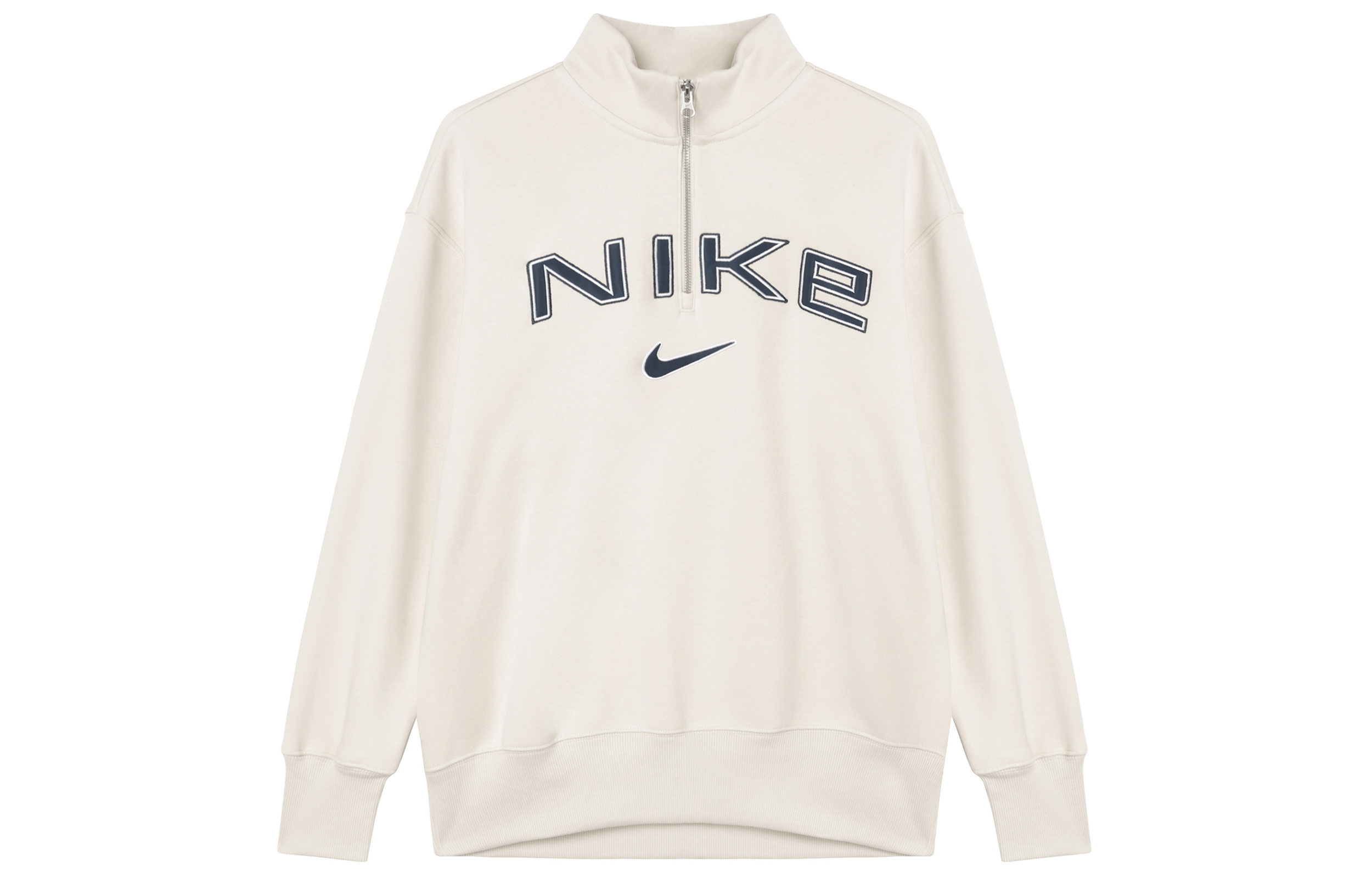 (Women) Nike Sportswear Phoenix Fleece Pullover Jacket Off-White FW24 Casual Wear FV7680-104