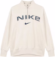 (Women) Nike Sportswear Phoenix Fleece Pullover Jacket Off-White FW24 Casual Wear FV7680-104 (Women) Nike Sportswear Phoenix Fleece Pullover Jacket Off-White FW24 Casual Wear FV7680-104