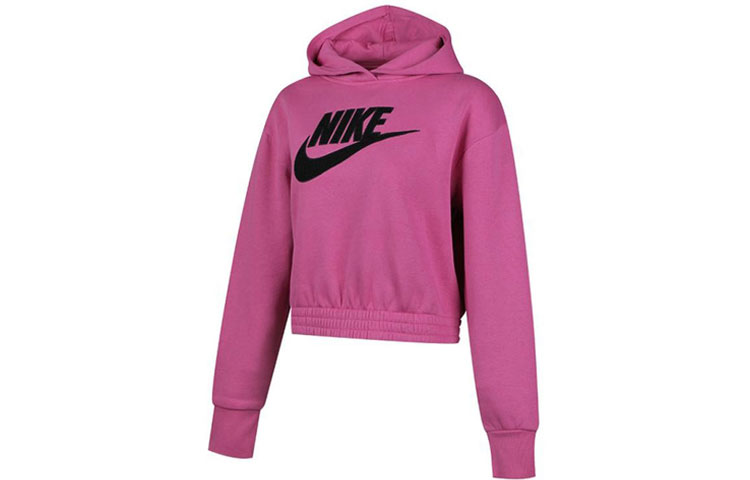 (Women) Nike Sportswear Purple Cropped Hoodie with Logo Print CJ2035-691 圖 4
