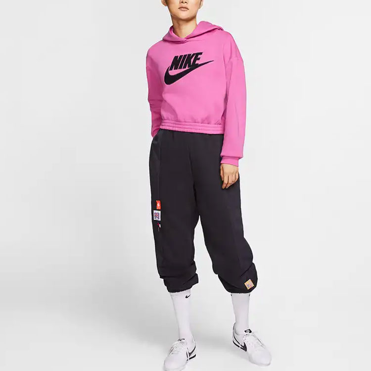 (Women) Nike Sportswear Purple Cropped Hoodie with Logo Print CJ2035-691 圖 5