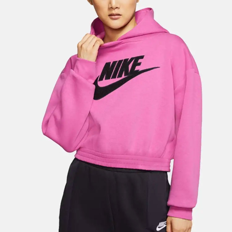 (Women) Nike Sportswear Purple Cropped Hoodie with Logo Print CJ2035-691 圖 6