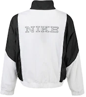 (Women) Nike Sportswear Retro Colorblock Track Jacket White Full-Zip Design CJ3686-100 (Women) Nike Sportswear Retro Colorblock Track Jacket White Full-Zip Design CJ3686-100
