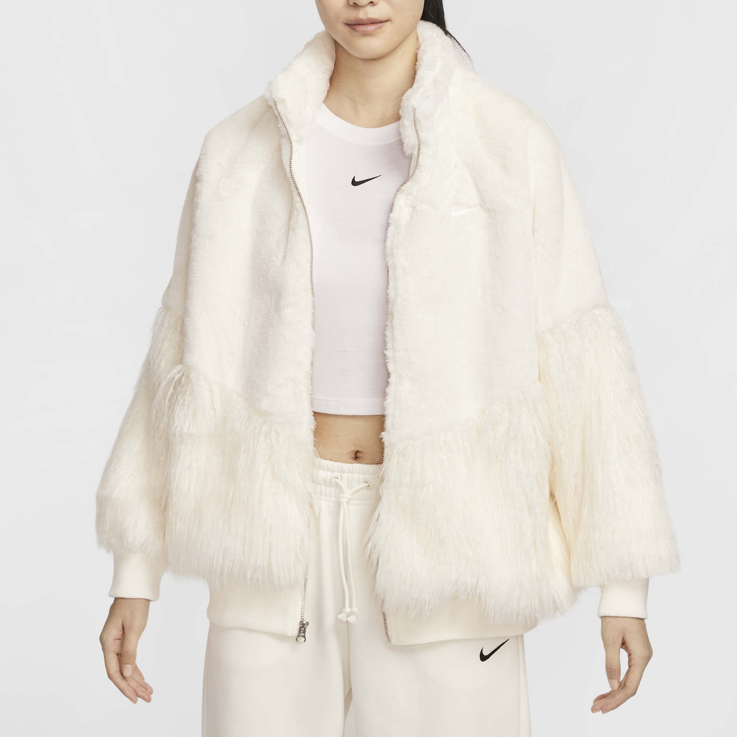 (Women) Nike Sportswear Serpentine Windproof Warm Jacket Off-White HV8464-133 圖 5