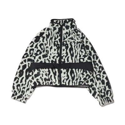 (Women) Nike Sportswear Sherpa Fleece Jacket Animal Print Smoke Grey CU6592-070