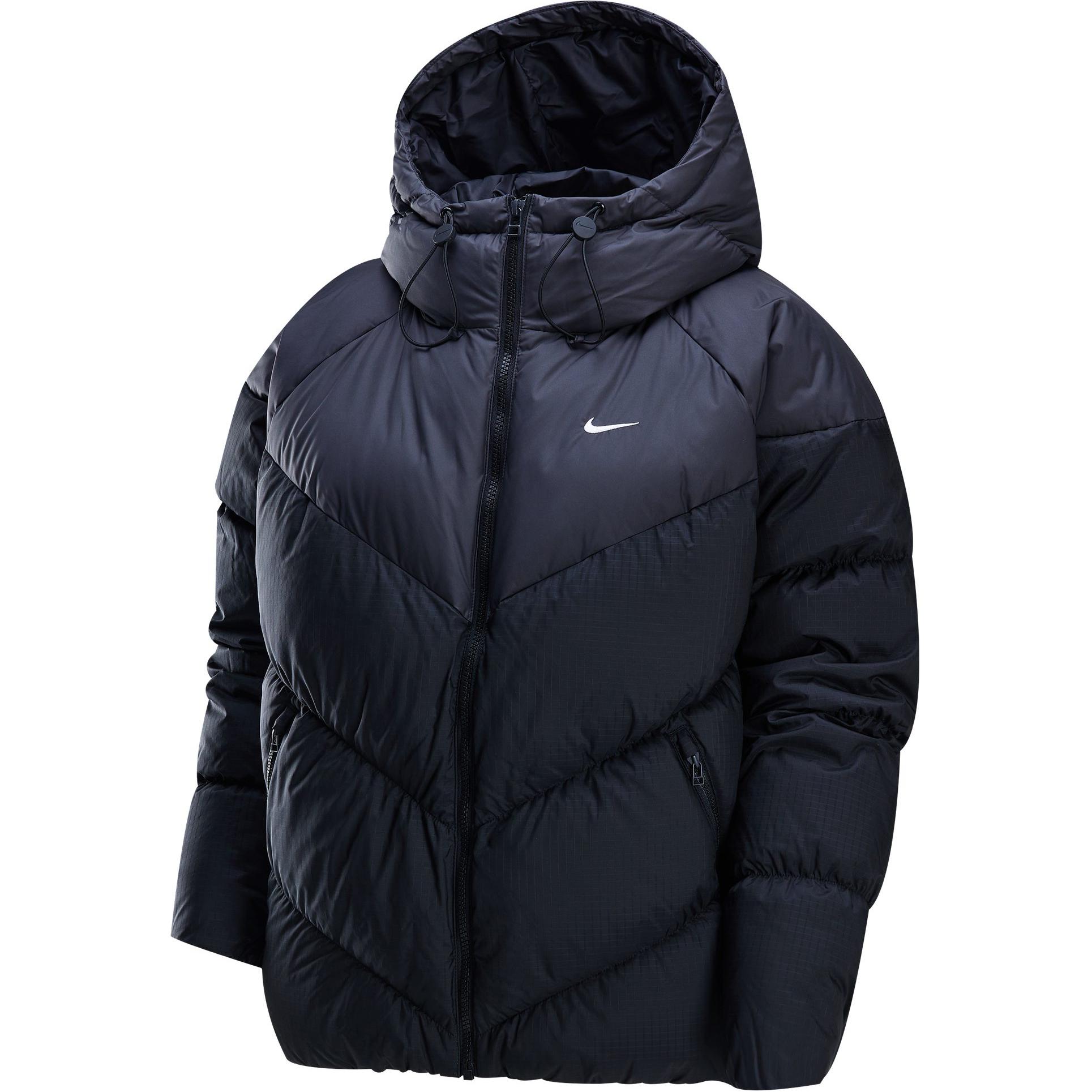 (Women) Nike Sportswear Storm-FIT Windproof Water-Resistant Hooded Puffer Jacket Black - Women HF7871-010