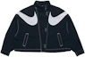 Buy (W) Nike Sportswear Swoosh Cropped Woven Jacket Hitam Edisi Musim Semi DD5585-010