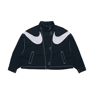 (Women) Nike Sportswear Swoosh Cropped Woven Jacket Black Spring Edition DD5585-010