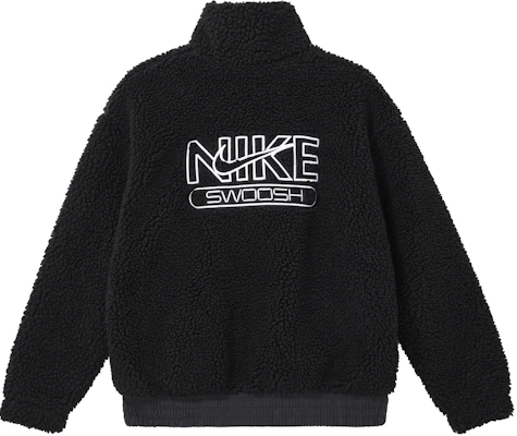 (W) Nike Sportswear Swoosh 羊羔絨外套 黑色 - 休閒保暖夾克 DR5629-010 Lookbook (W) Nike Sportswear Swoosh 羊羔絨外套 黑色 - 休閒保暖夾克 DR5629-010