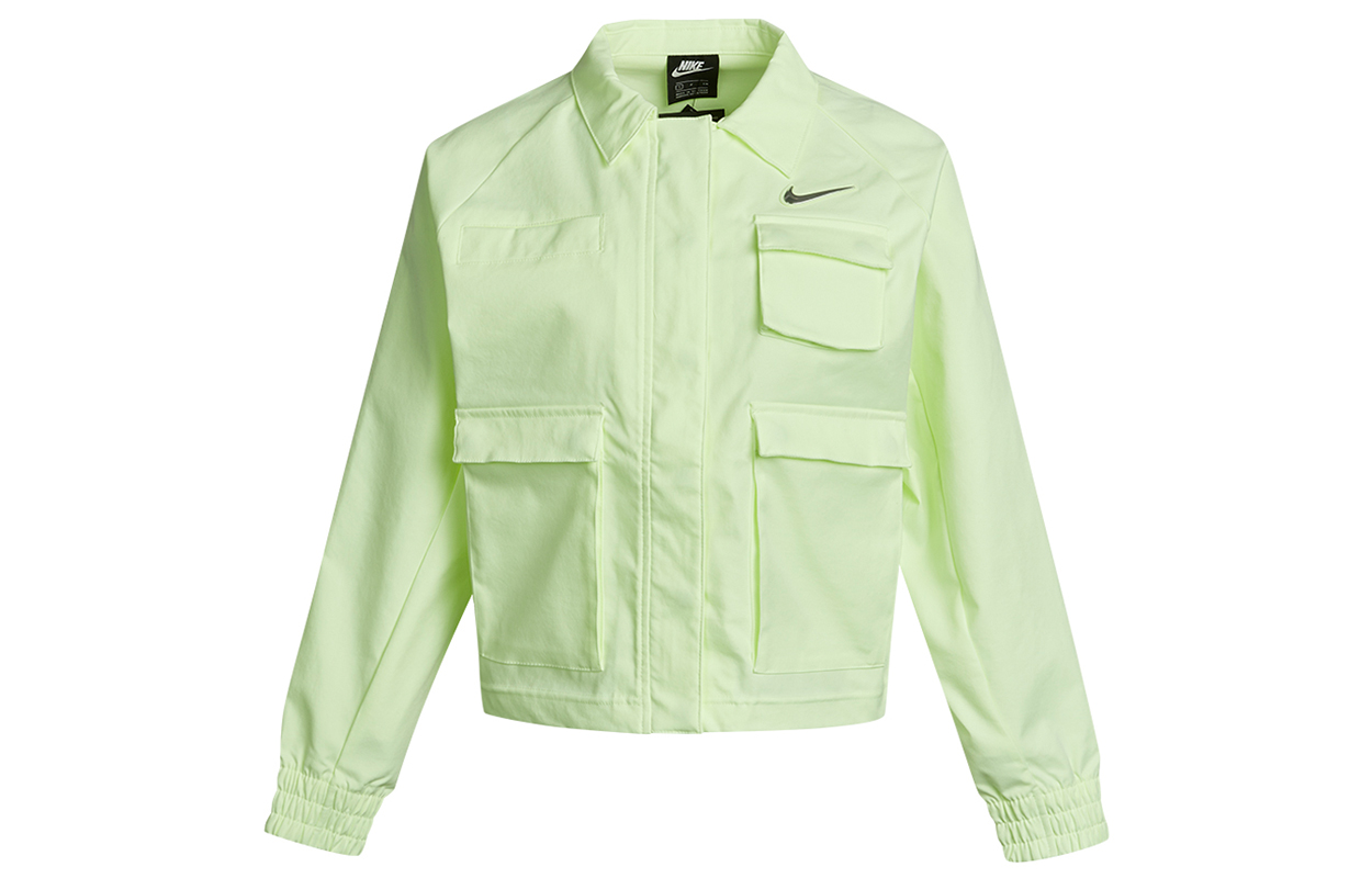 (Women) Nike Sportswear Swoosh Outdoor Multi-Pocket Woven Jacket Light Green CZ8900-701