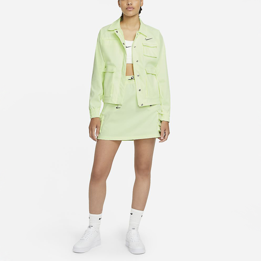 (Women) Nike Sportswear Swoosh Outdoor Multi-Pocket Woven Jacket Light Green CZ8900-701 圖 5