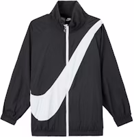(Women) Nike Sportswear Swoosh Retro Colorblock Windbreaker Jacket Black Spring CV8659-010 (Women) Nike Sportswear Swoosh Retro Colorblock Windbreaker Jacket Black Spring CV8659-010