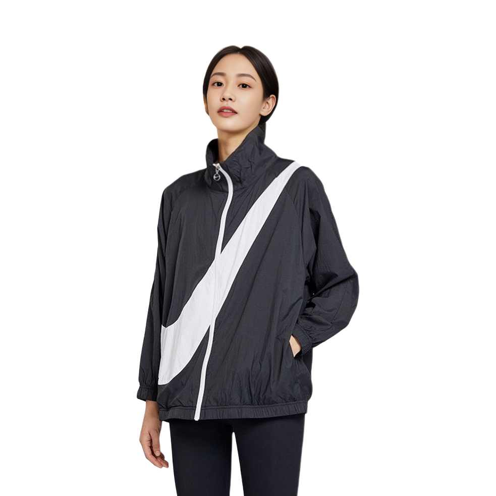 Shop (Women) Nike Sportswear Swoosh Retro Colorblock Windbreaker Jacket Black Spring CV8659-010