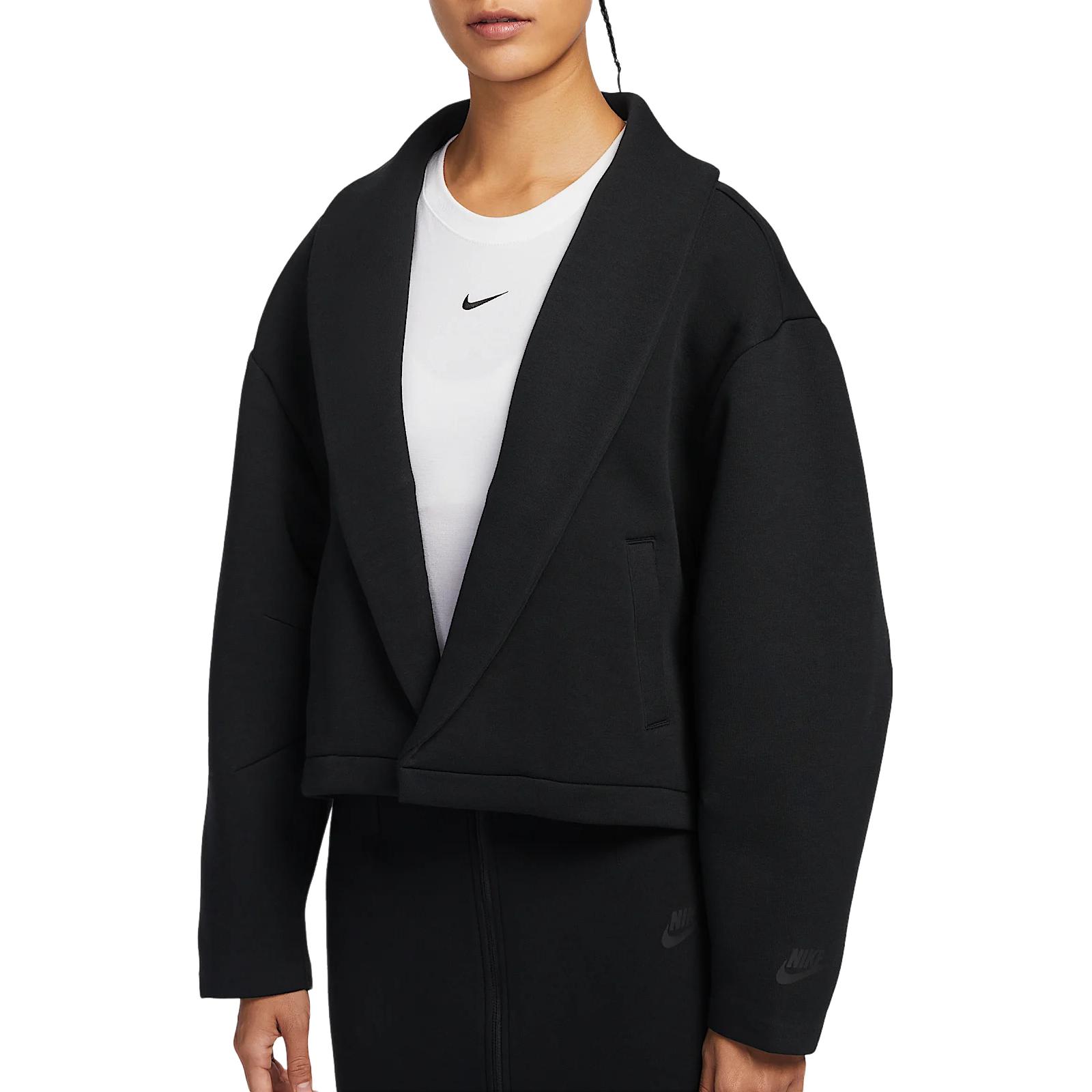 (Women) Nike Sportswear Tech Fleece Black Long Sleeve Stylish Jacket HJ0970-010 圖 4