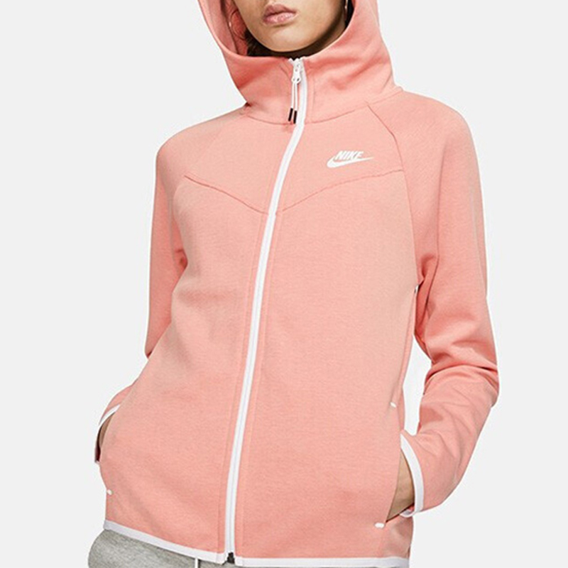 (Women) Nike Sportswear Tech Fleece Hoodie Jacket Light Pink BV3456-606 圖 4