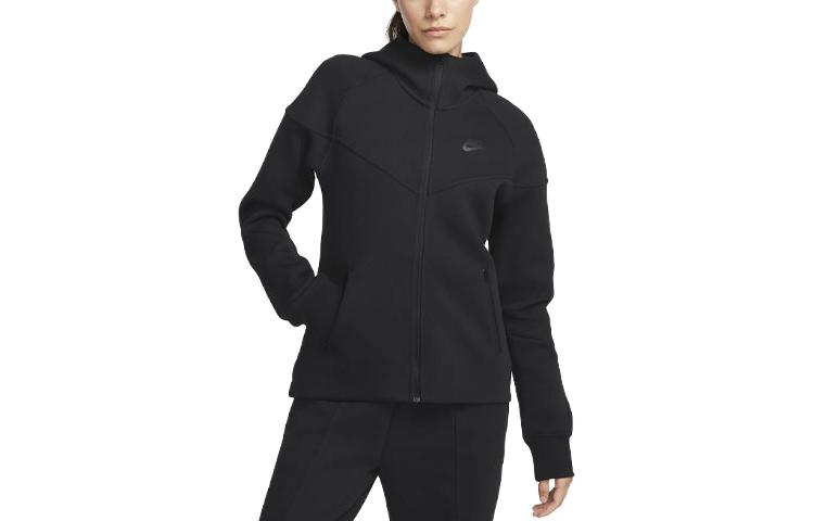 (Women) Nike Sportswear Tech Fleece Windrunner Logo Print Hoodie Jacket Black (Womens). FB8338-010 圖 2