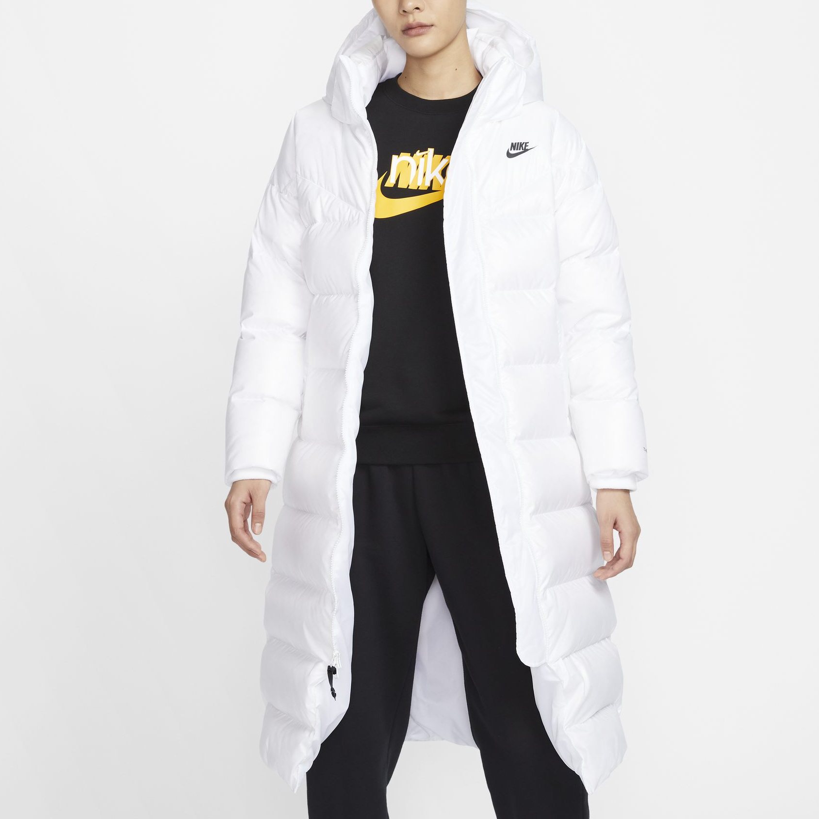 Lookbook (Women) Nike Sportswear Therma-FIT City Series  White Down Jacket with Hoodie DV0571-100