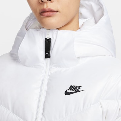 (Women) Nike Sportswear Therma-FIT City Series White Down Jacket with Hoodie DV0571-100 Details for (Women) Nike Sportswear Therma-FIT City Series White Down Jacket with Hoodie DV0571-100