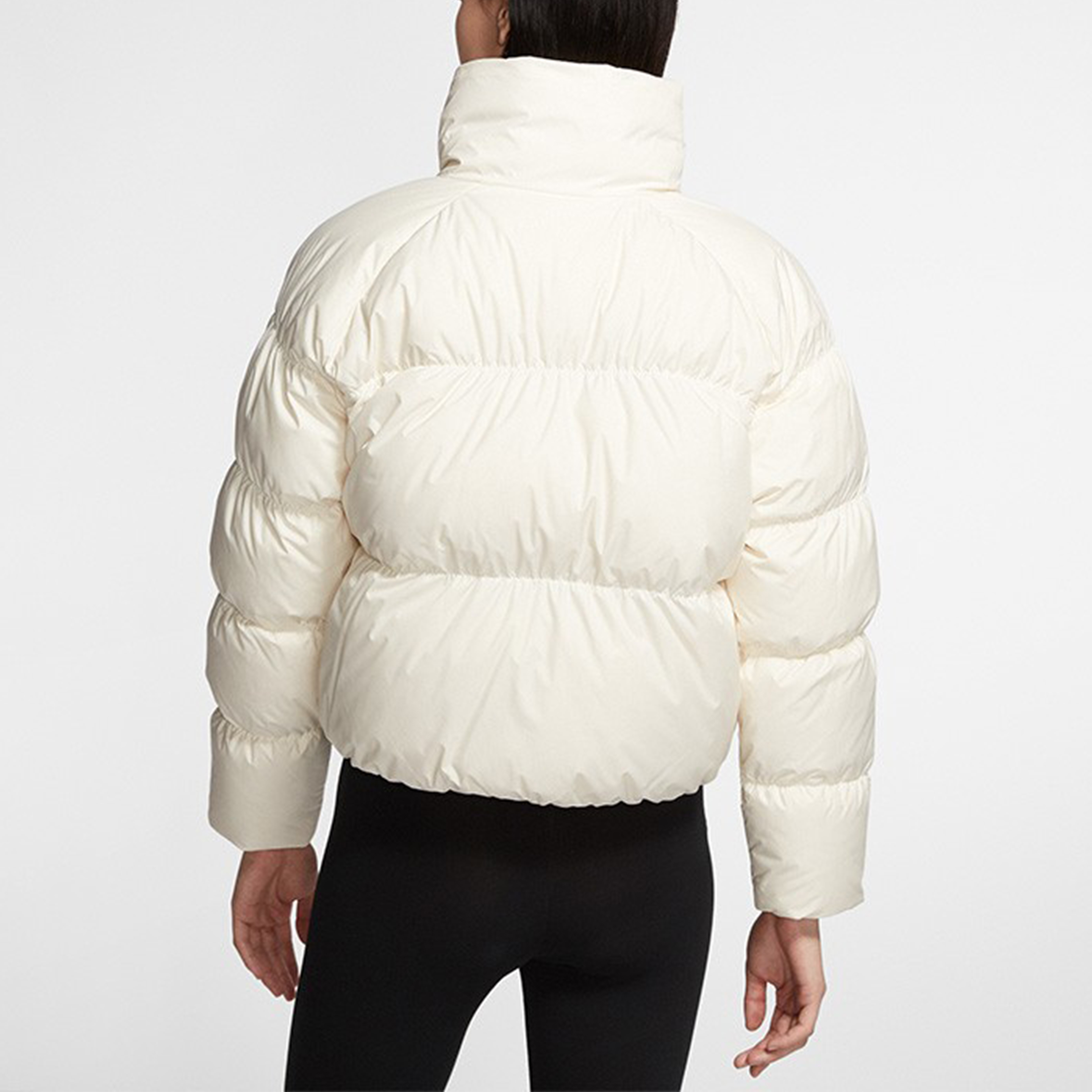(Women) Nike Sportswear V-Shape Quilted Short Puffer Jacket Asia Winter Ivory BV2880-110 圖 6