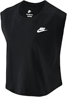 (Women) Nike Sportswear Women’s Black Sleeveless Tank with Solid Logo Design. FB8226-010 (Women) Nike Sportswear Women’s Black Sleeveless Tank with Solid Logo Design. FB8226-010