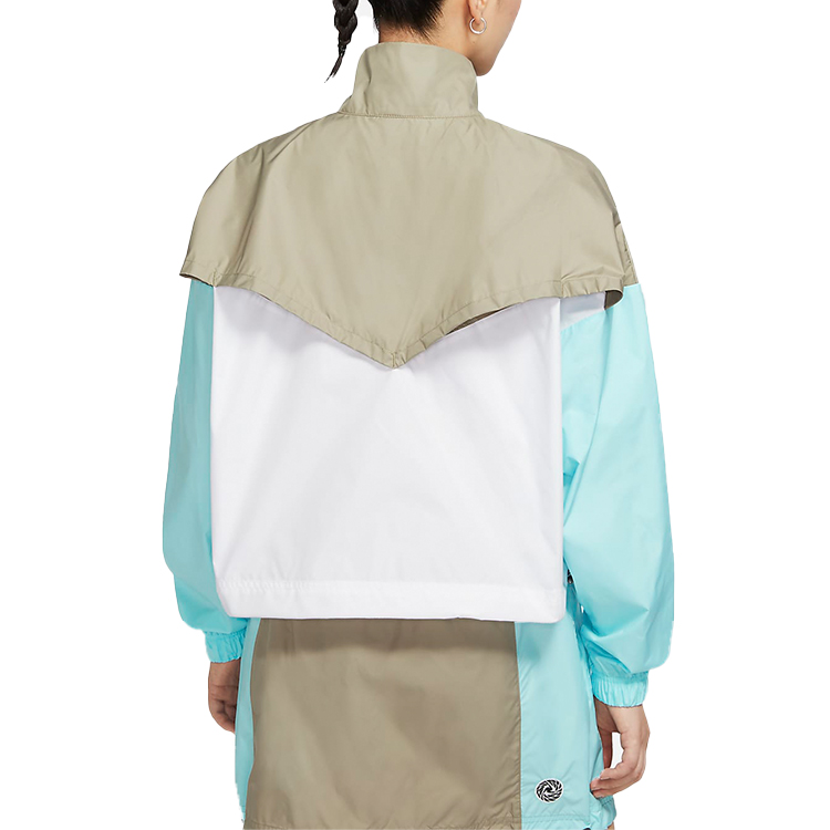 (Women) Nike Sportswear Woven Jacket Glacier Blue Casual Sportswear CU5971-342 圖 6