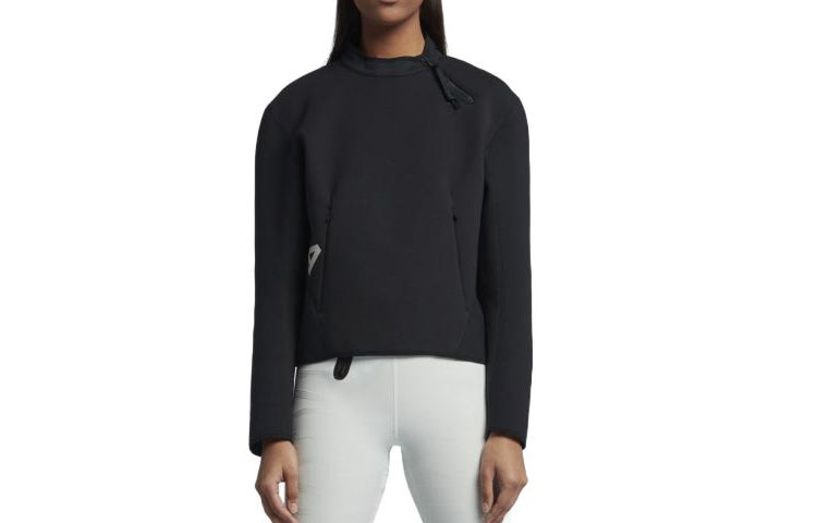 (Women) Nike SS23  Black Long-Sleeve Sweatshirt Casual Sportswear. 914469-010