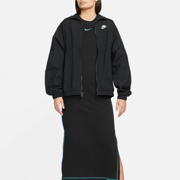 (Women) Nike SS23 Logo Embroidered Zip Jacket Black DM6185-010 圖 11