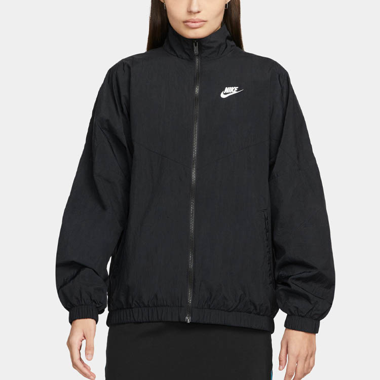 (Women) Nike SS23 Logo Embroidered Zip Jacket Black DM6185-010 圖 12