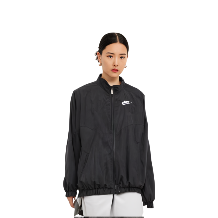 (Women) Nike SS23 Logo Embroidered Zip Jacket Black DM6185-010 圖 6